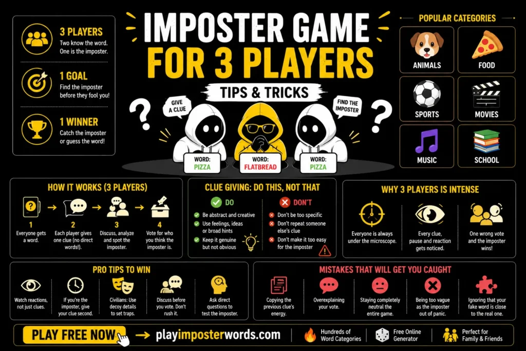 Imposter Game for 3 Players